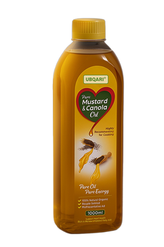 Ubqari Pure Mustard & Canola Oil – 1L | 100% Natural, Heart‑Friendly Cooking Oil