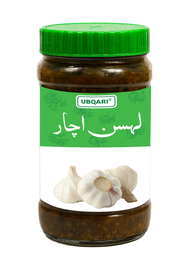 Ubqari Lehsan Achar – 400 gm | Spicy Garlic Pickle