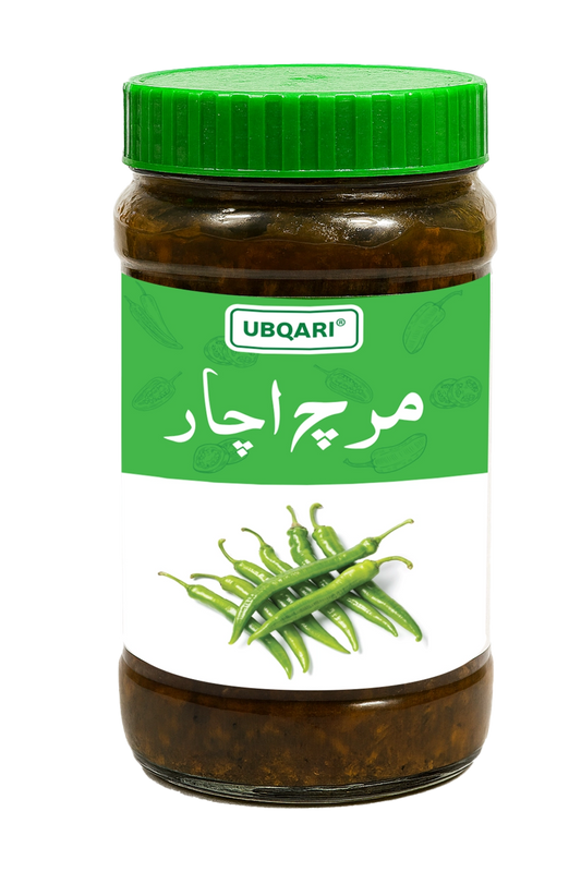 Ubqari Mirch Achar 400 gm jar – Spicy Green Chili Pickle
