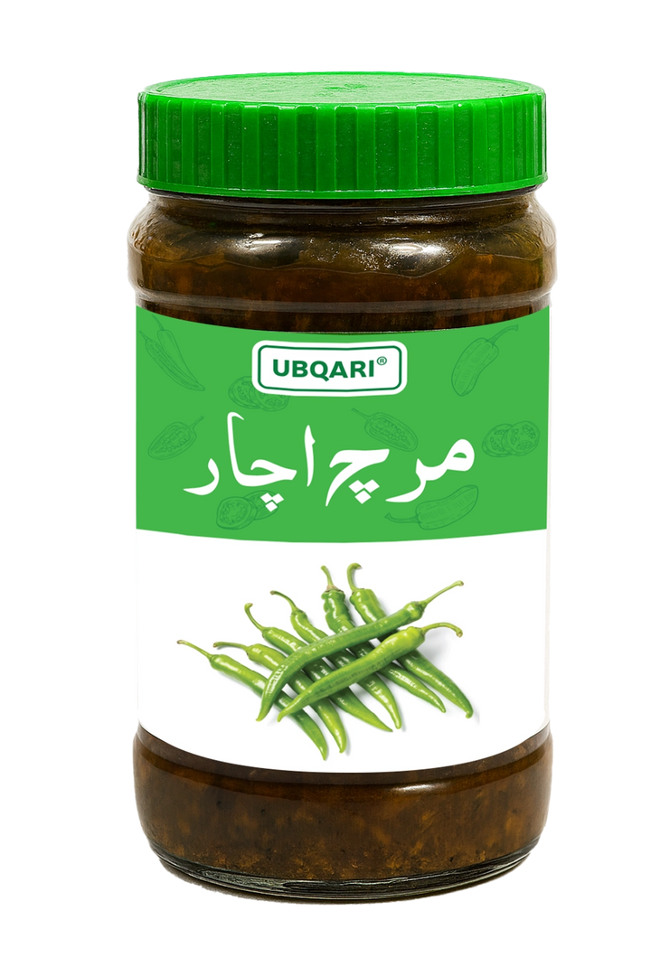 Ubqari Mirch Achar 400 gm jar – Spicy Green Chili Pickle