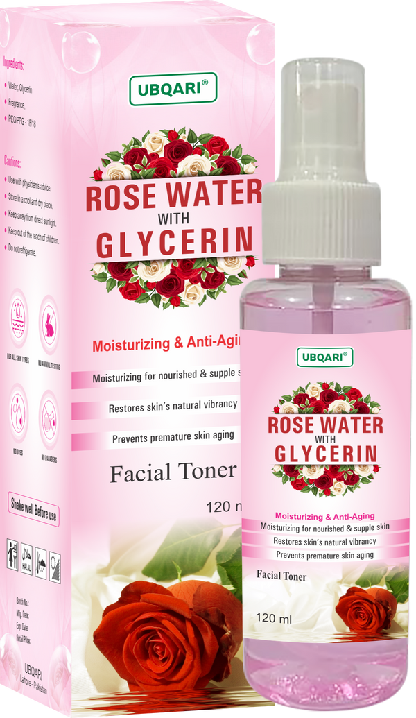 Ubqari Rose Water & Glycerin 120ml