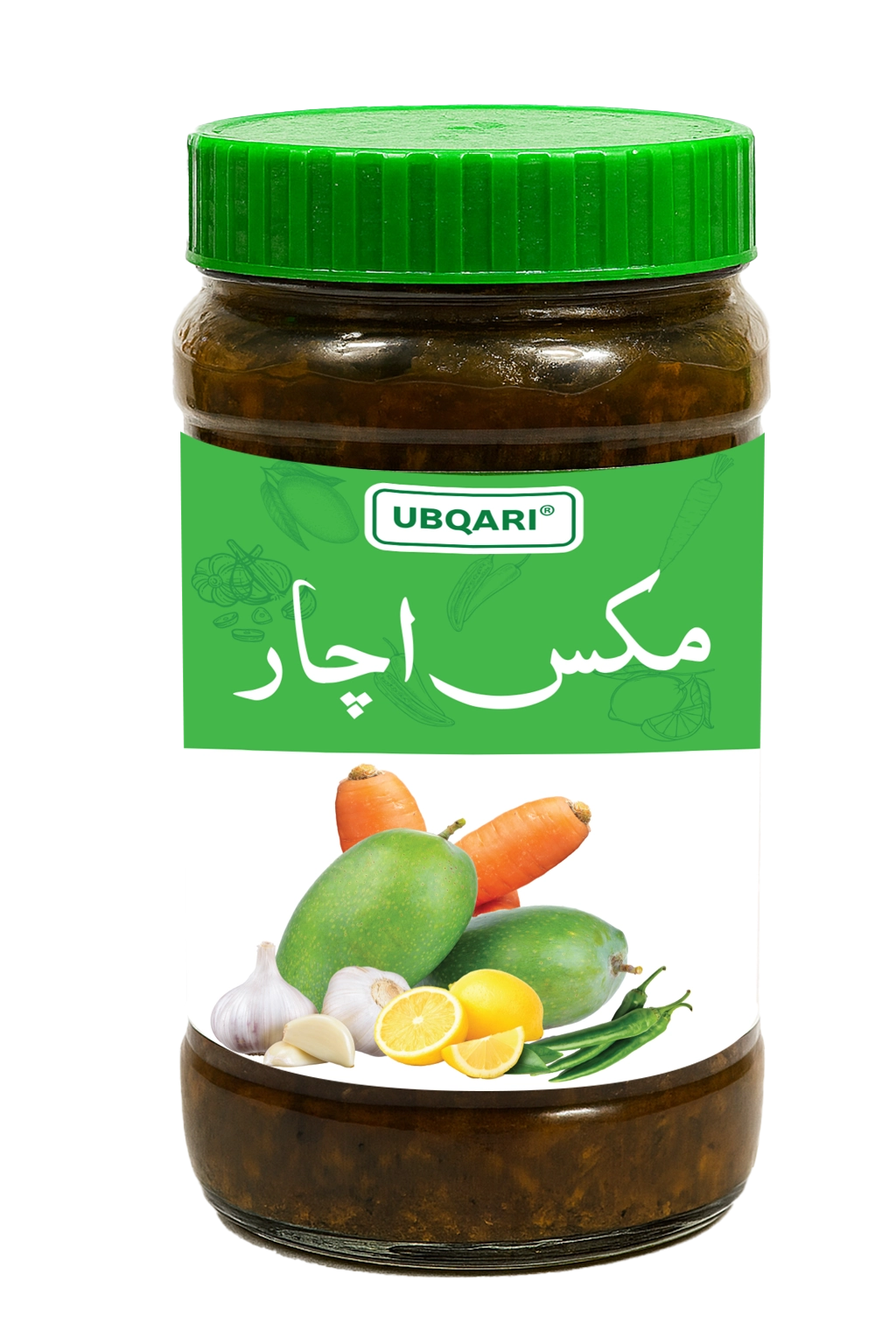Ubqari Mix Achar 400 gm jar – Mixed Vegetable Pickle